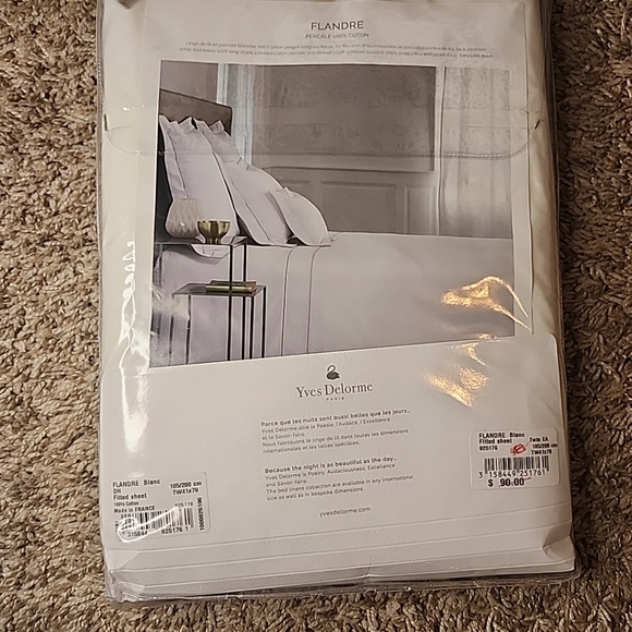 Yves Delorme Bedding Flandre By Yves Delorme White Cotton Sz Twin